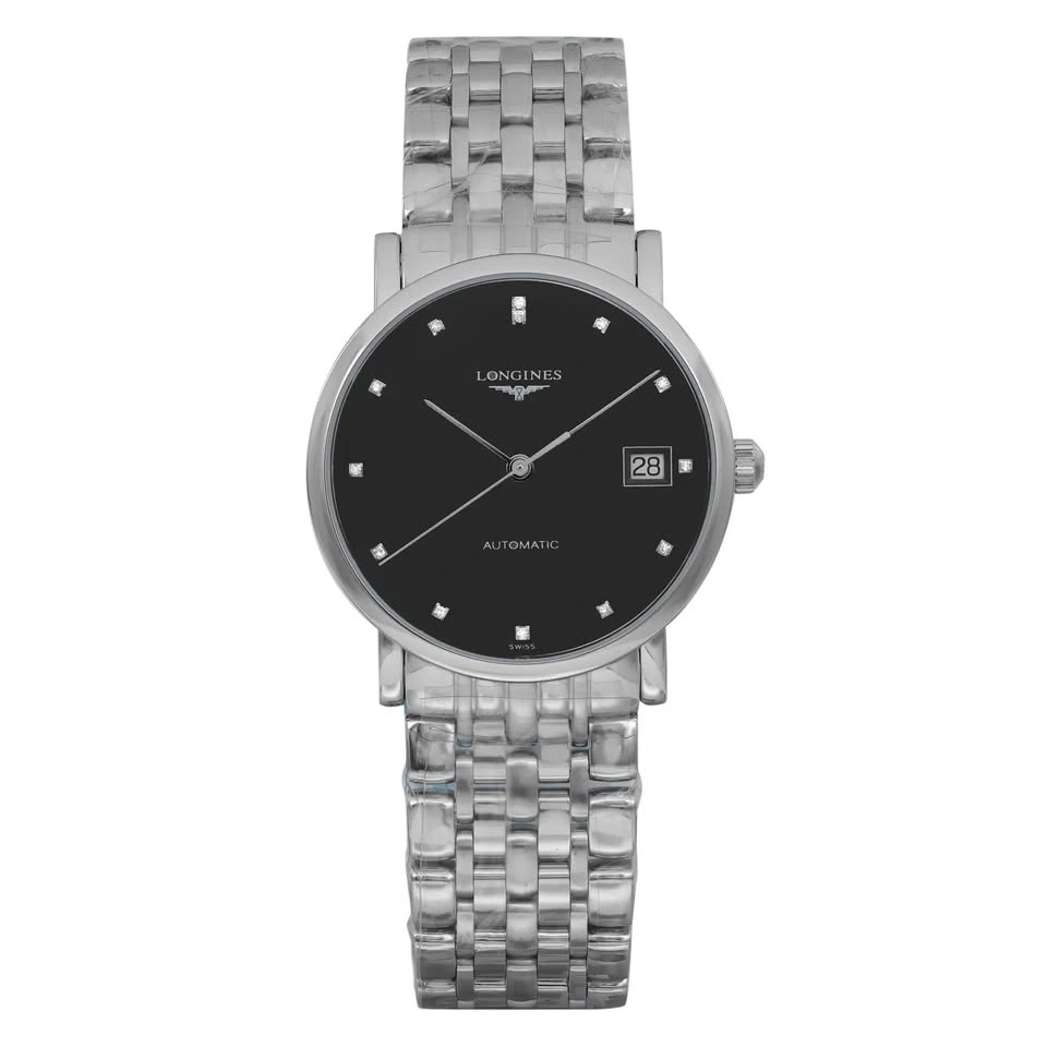 Longines Elegant Steel Black Diamond Dial Automatic Ladies Watch - photo 2