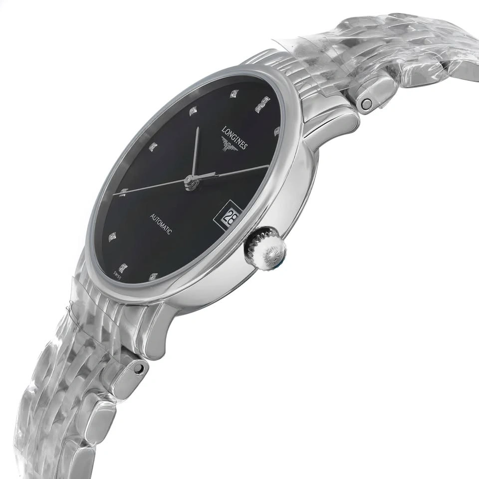 Longines Elegant Steel Black Diamond Dial Automatic Ladies Watch - photo 4