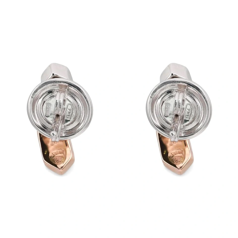 Salvini Diamond Stud Earrings 18K White & Rose Gold 0.20Ctw - photo 2