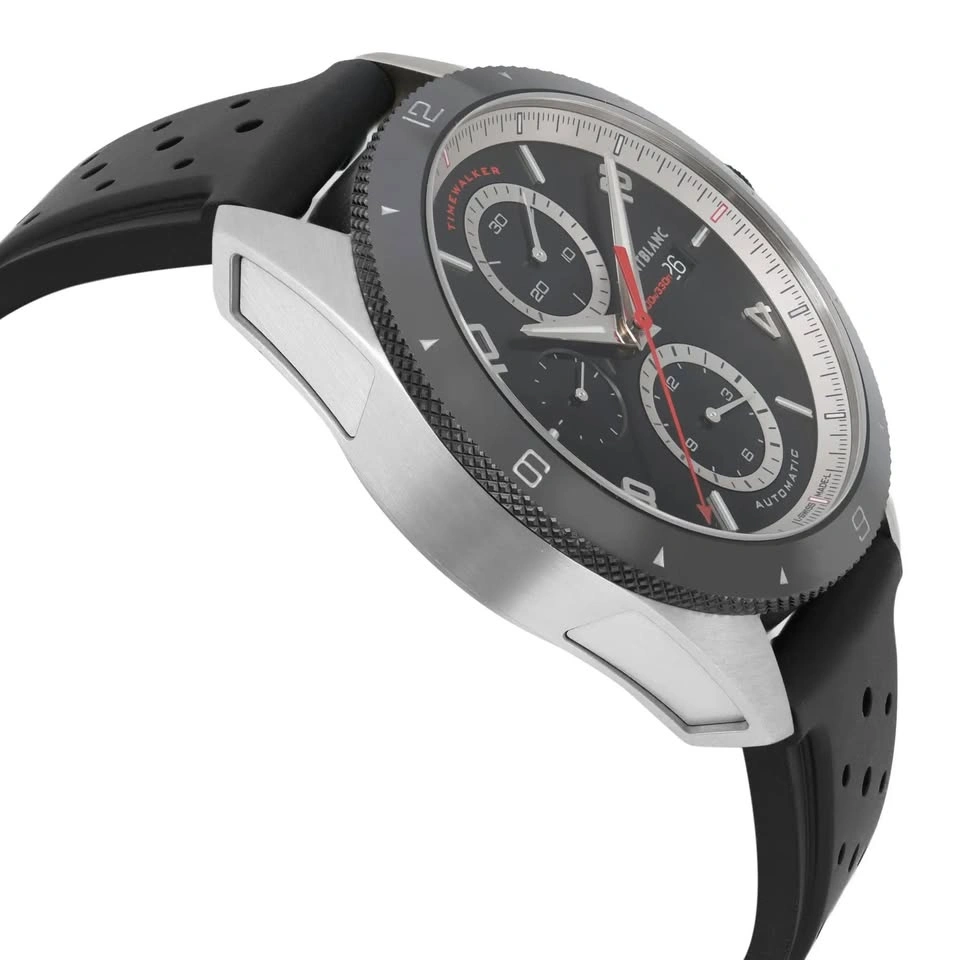 MontBlanc TimeWalker 43mm Steel Black Dial Mens Chronograph Watc - photo 3