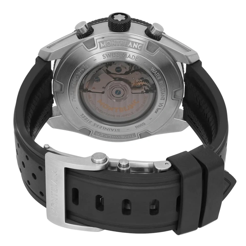 MontBlanc TimeWalker 43mm Steel Black Dial Mens Chronograph Watc - photo 5