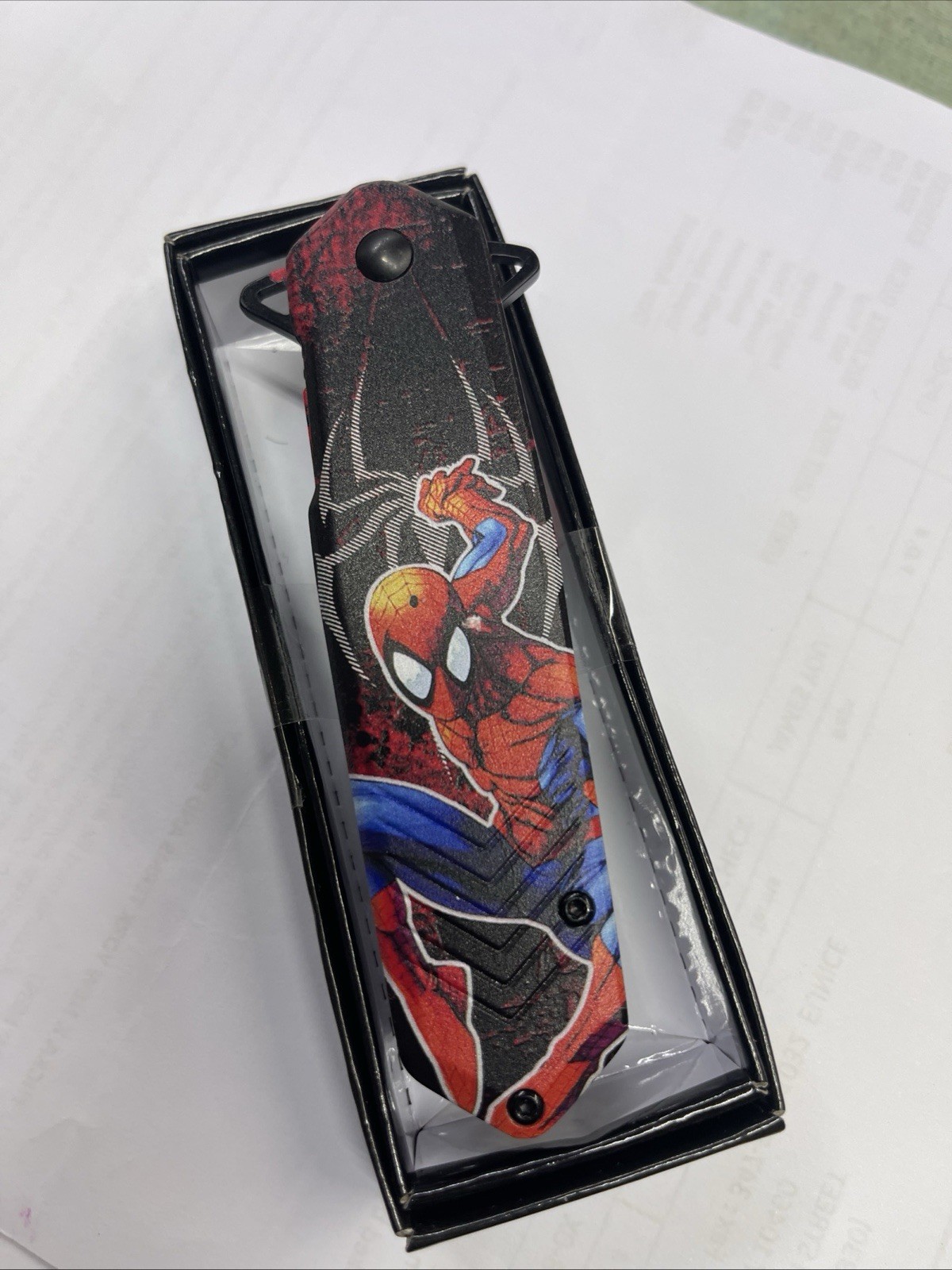 Spiderman Assisted Open Survival Pocket Knife