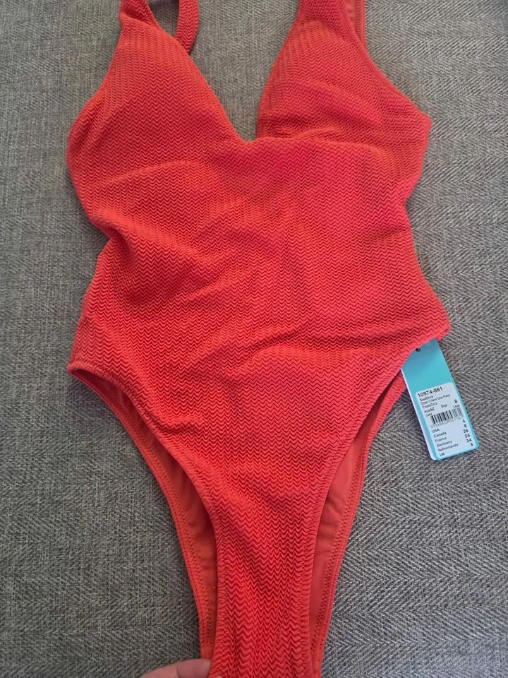 NWT Seafolly Sea Dive Deep V Neck One Piece Swimsuit - photo 2