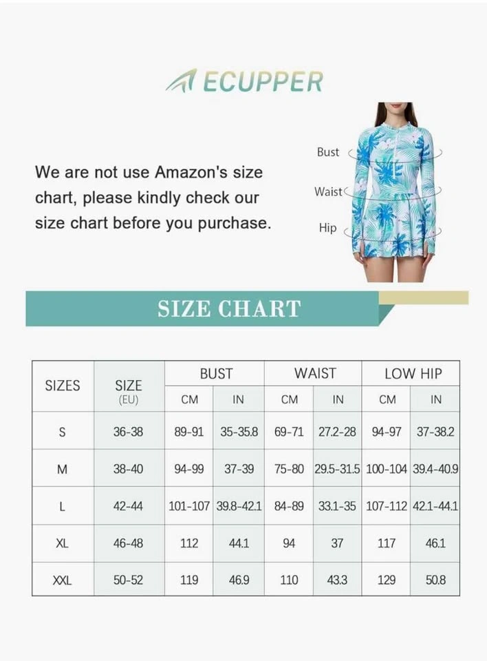 🌴 Brand New Tropical Swim Dress / Rash Guard - photo 5