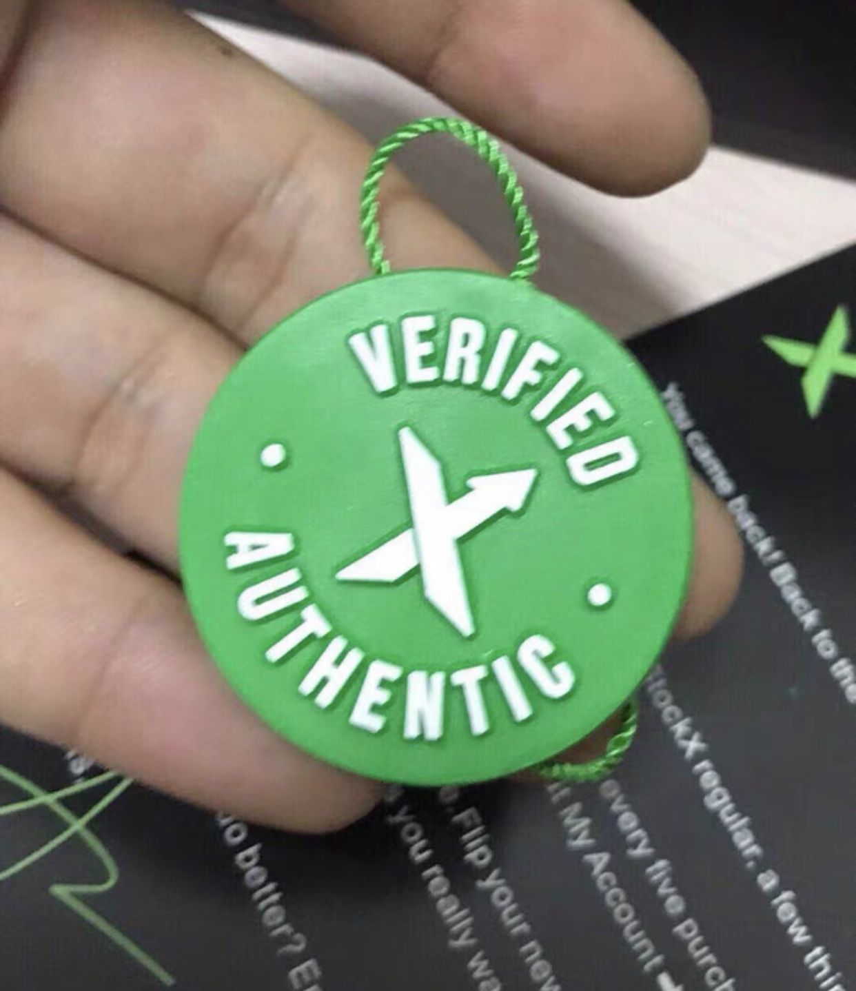 Authentic StockX Tag Sticker & Card