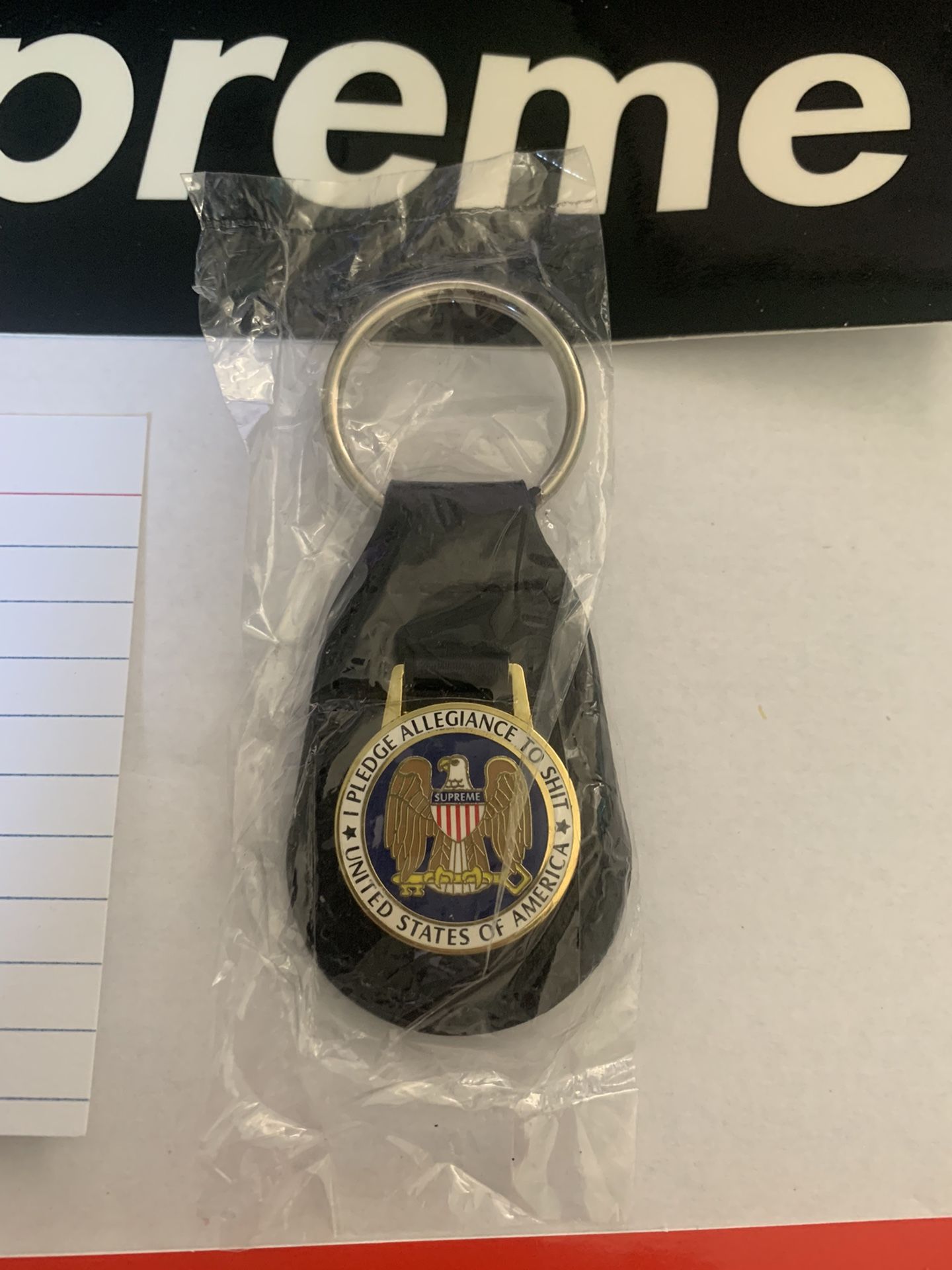 Supreme Pledge Allegiance Keychain