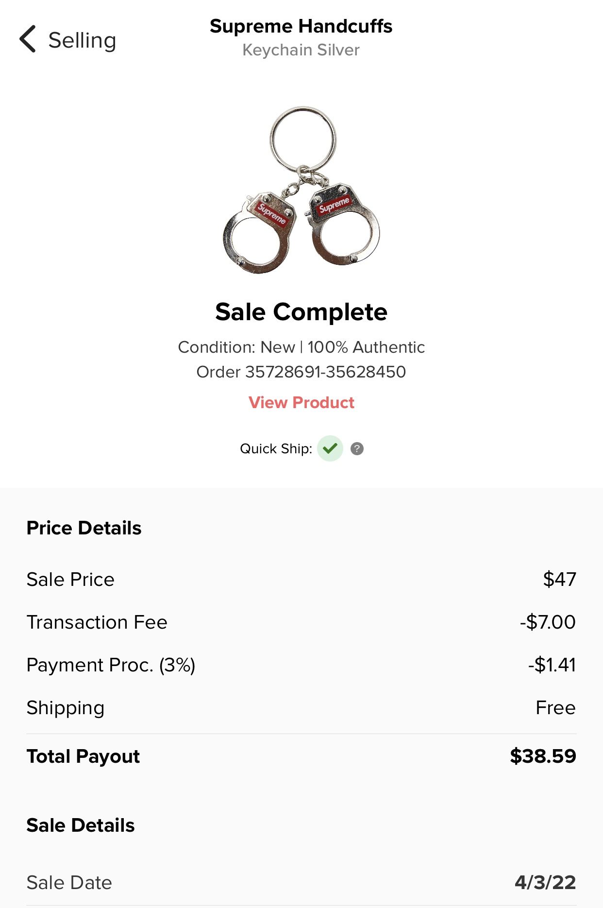 Supreme Hand Cuff Keychain - photo 5