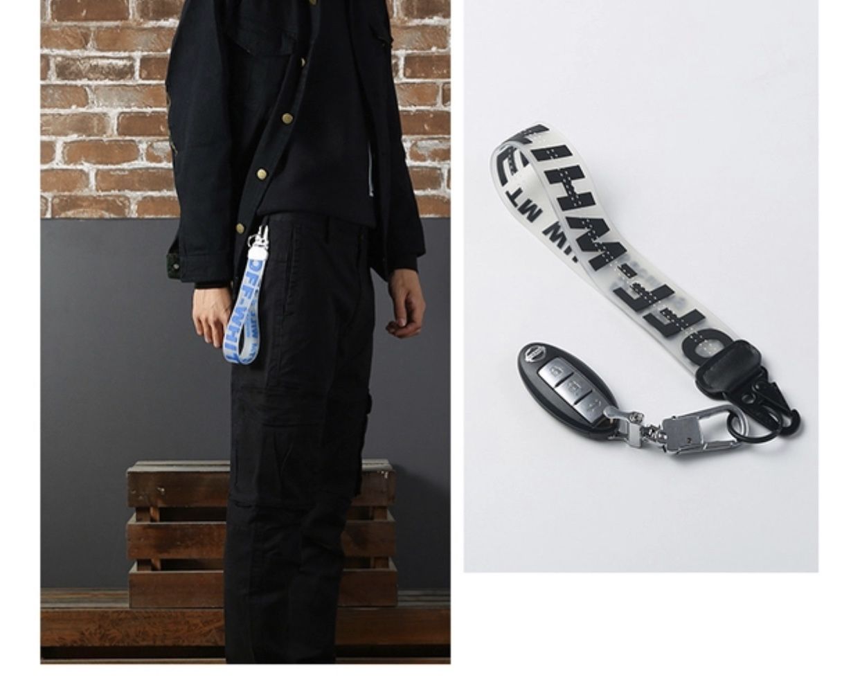 Off-white lanyard keychain - photo 4