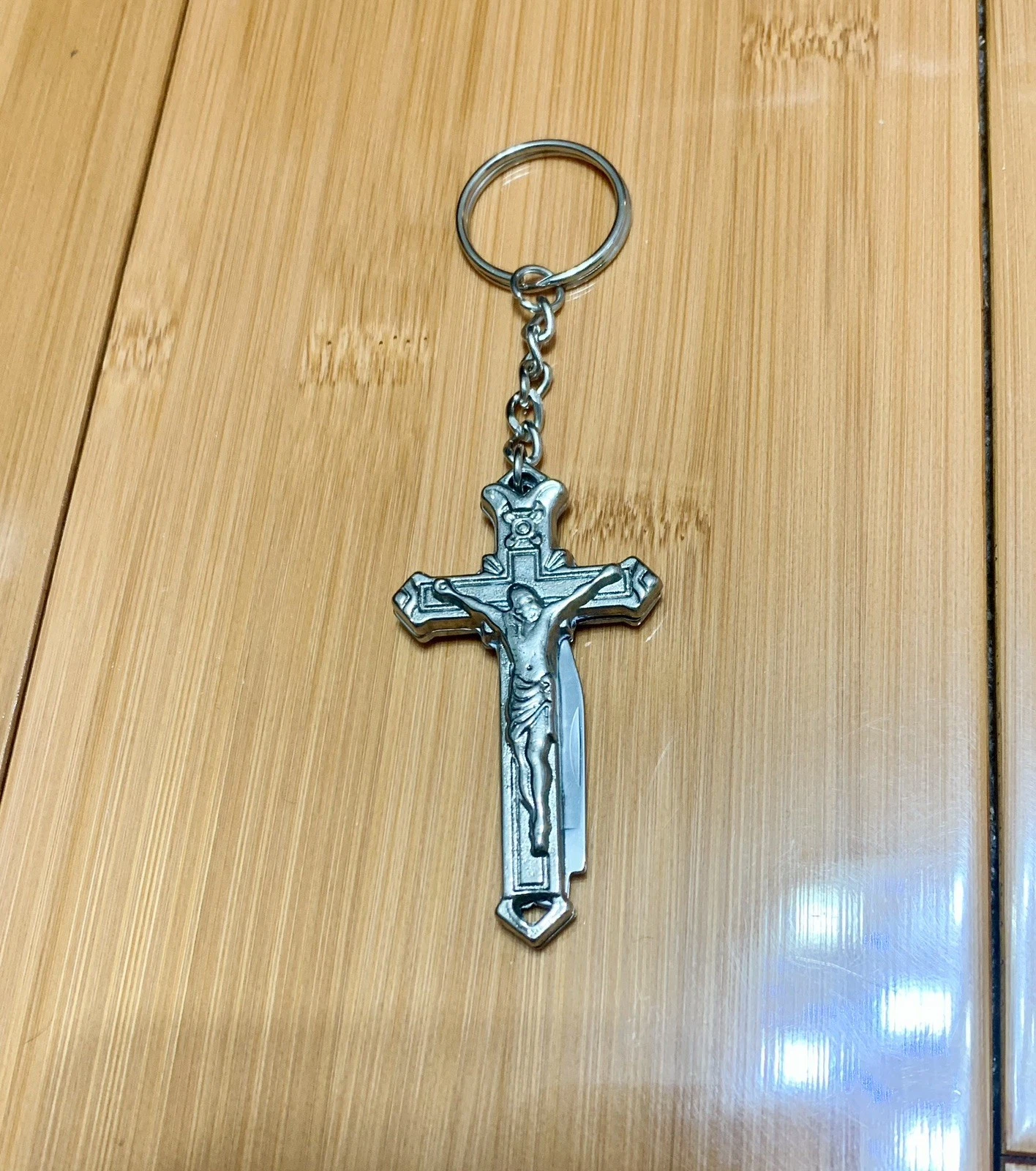 Supreme Cross Keychain Silver - photo 3