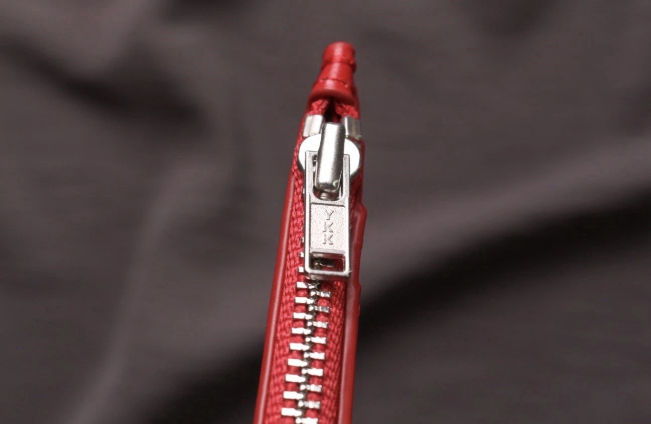 Supreme Leather Zip Card Holder Red - photo 4