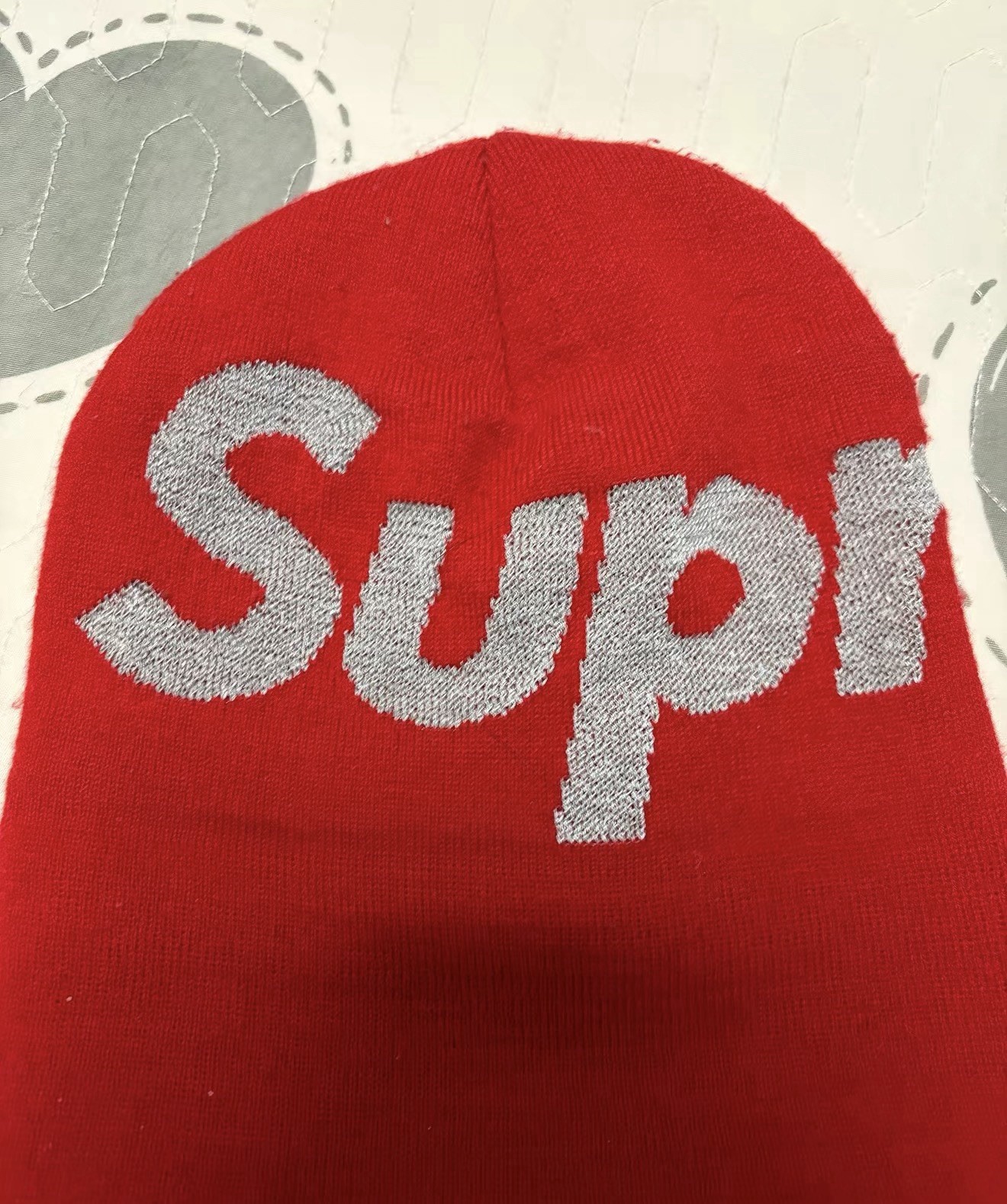 Supreme Red 3M Beanie Big Logo - photo 2