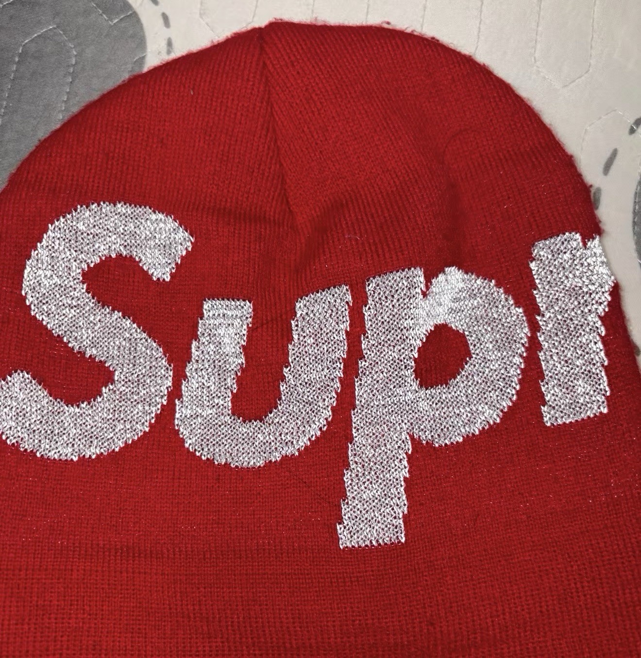 Supreme Red 3M Beanie Big Logo - photo 3