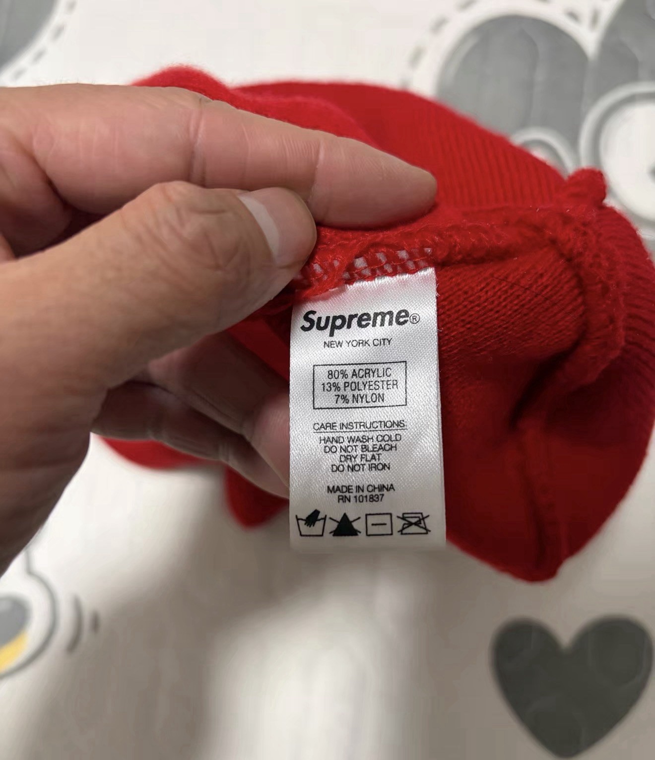 Supreme Red 3M Beanie Big Logo - photo 4