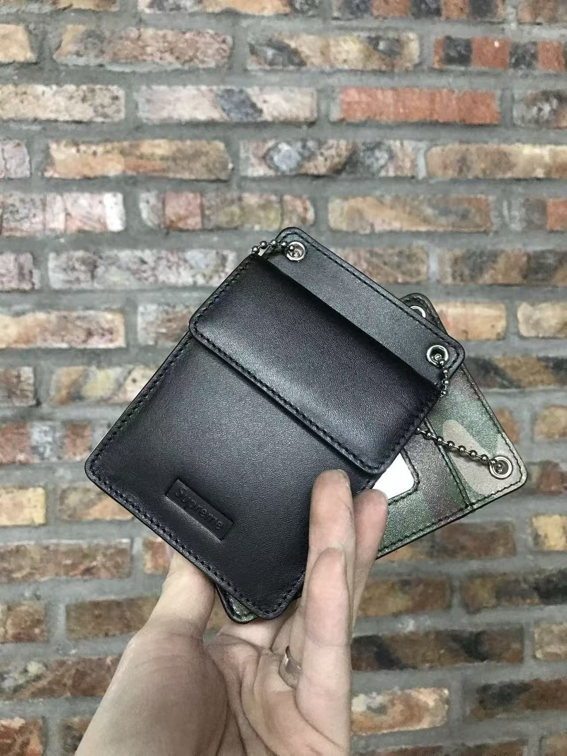 Supreme Leather ID Chain Wallet