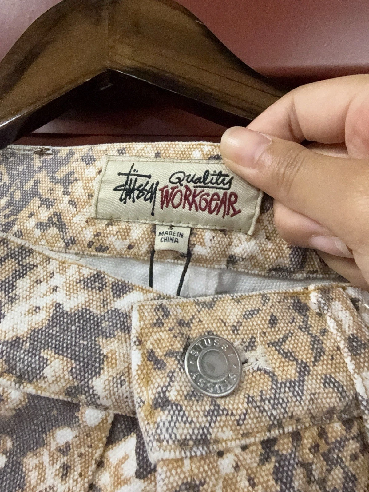 Stussy Washed Canvas Big Ol' Jeans Python Print Relaxed Fit - photo 2