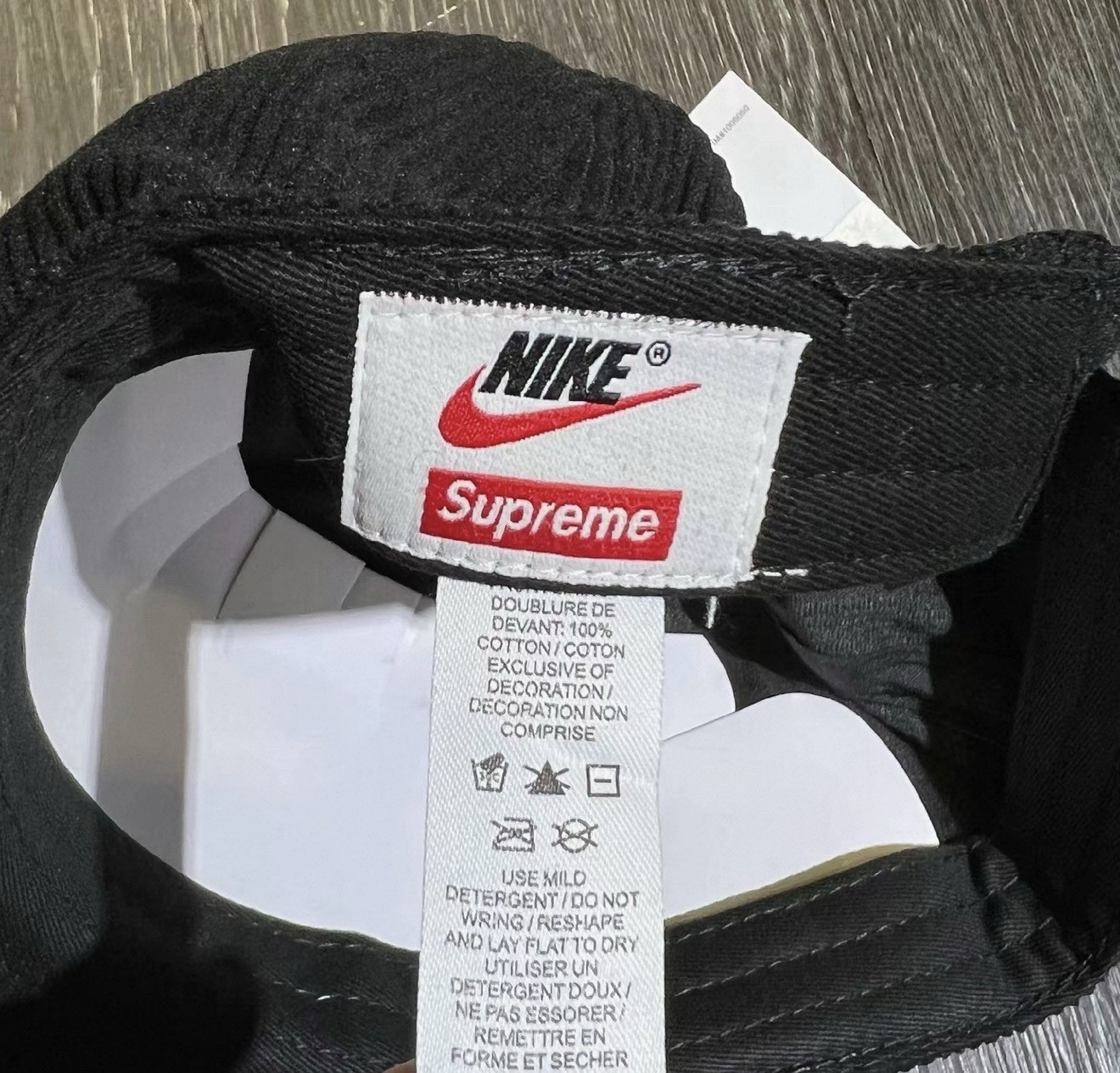 Supreme Nike Arc Corduroy 6 Panel Black Cap SS22 - photo 5