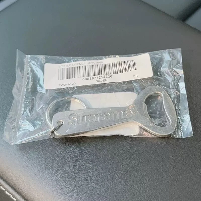 Supreme Bottle Opener Keychain Silver Metal FW24 - photo 2
