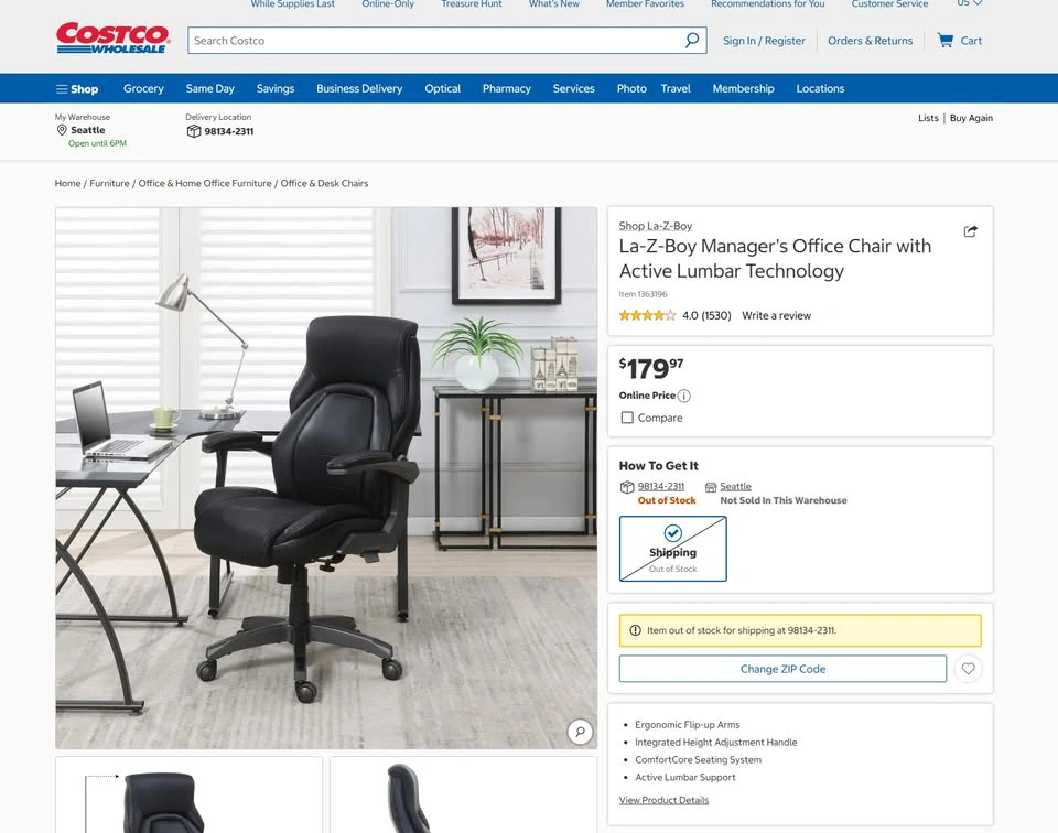 Open box - Office Chair - Leather - photo 4