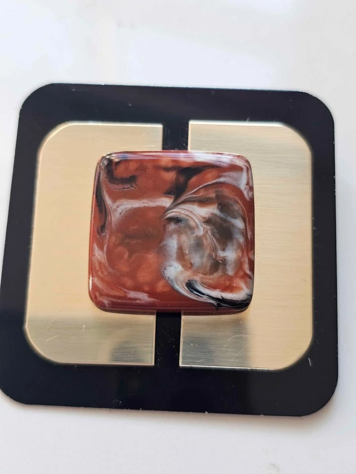 Vintage MCM Geometric Brooch - photo 2