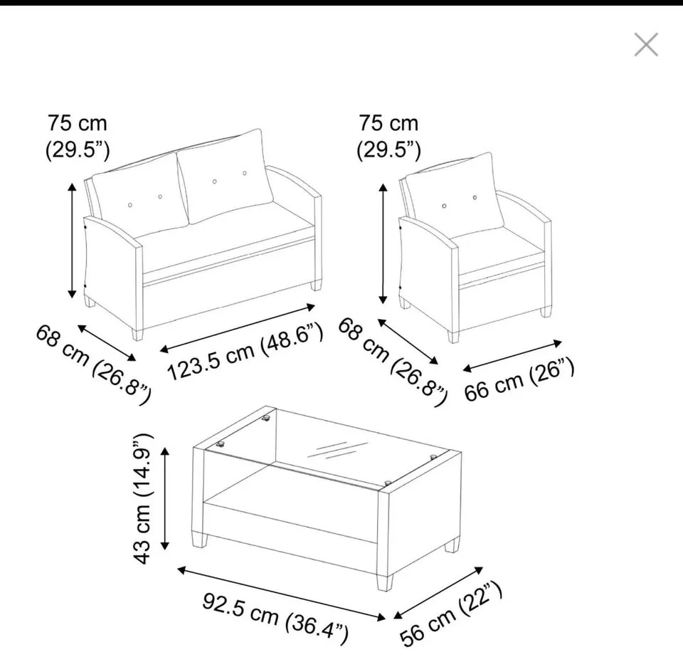 New 4pc Patio Conversation Set - In Box! image indicator(3)