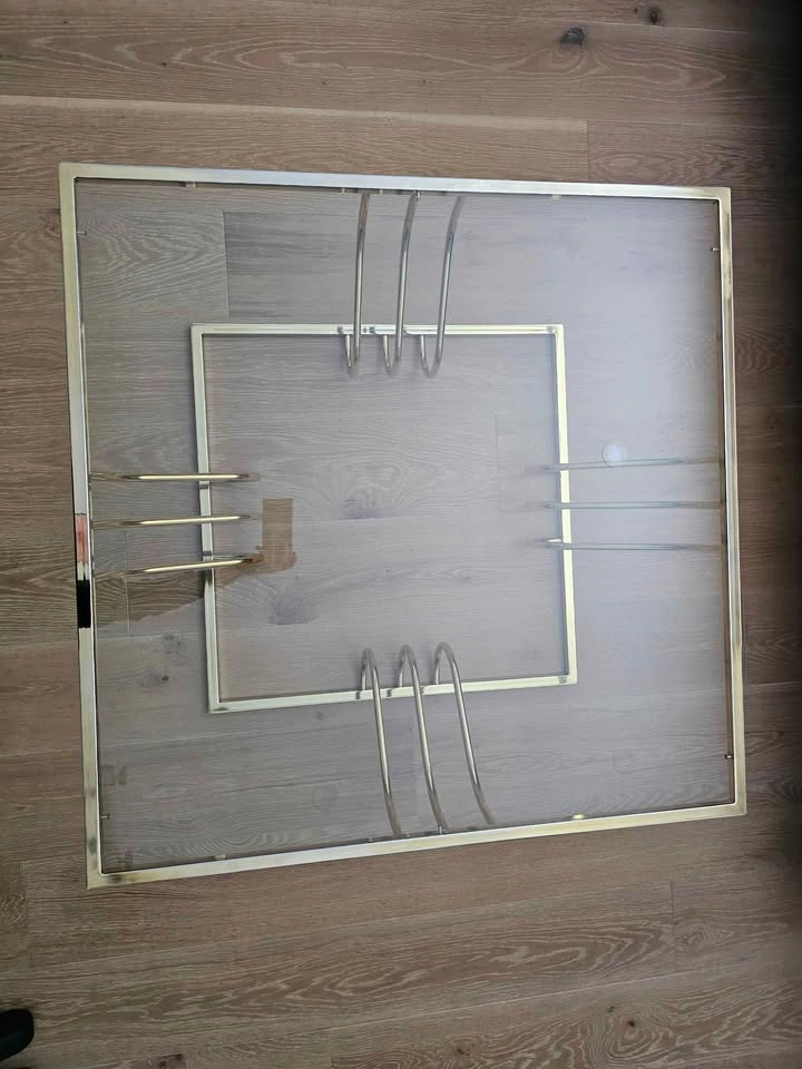 Mid-Century Modern Brass & Glass Coffee & Side Table Set - photo 3