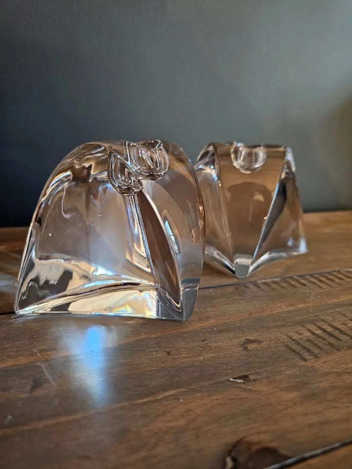 Set of 2 Waterfall Candle Holders - Nambe Reproduction - photo 3
