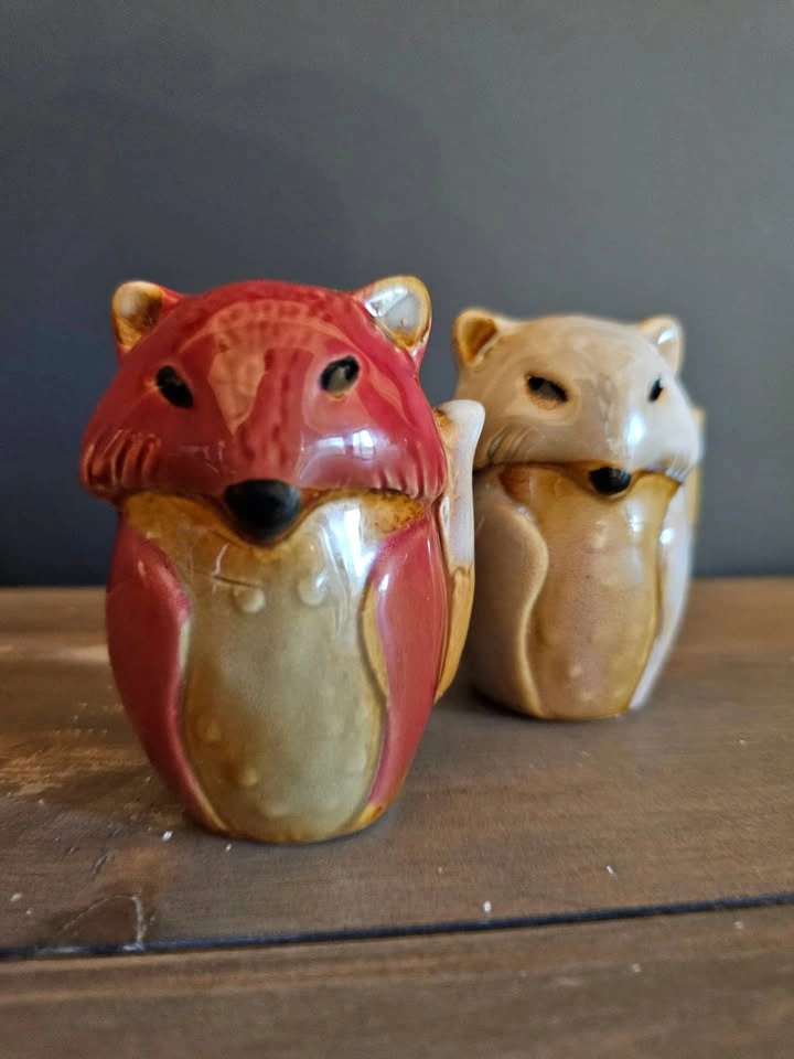 Fox Salt & Pepper Shakers - Woodland Kitchen Decor