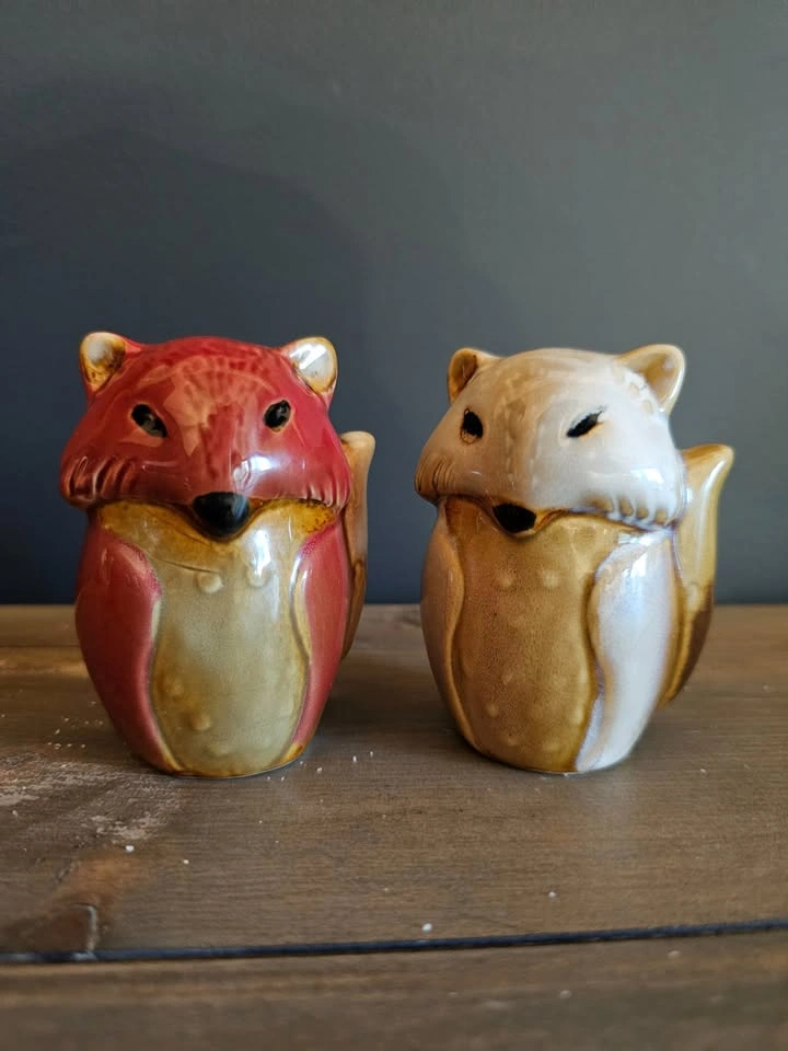 Fox Salt & Pepper Shakers - Woodland Kitchen Decor - photo 2