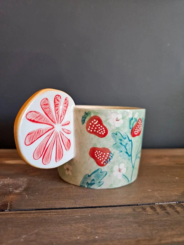 Anthropologie Slice of Life Strawberry Mug