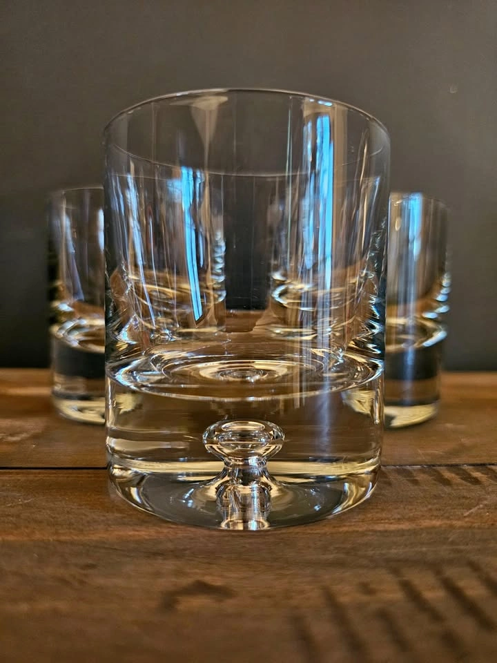 Krosno Bubble Base Whiskey Glasses - Set of 3