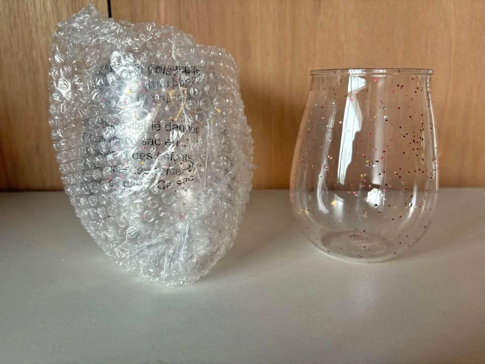 Set of 4 Acrylic Stemless Wine Glasses
