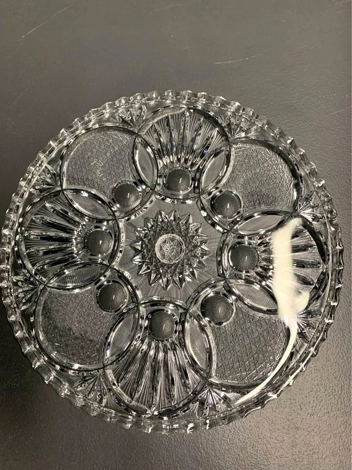 Bohemian lead Crystal cake/tart plate