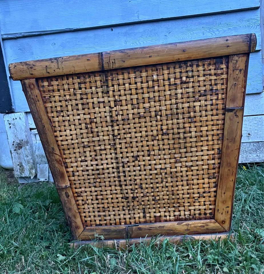 Large Wood/Wicker Planter Box
