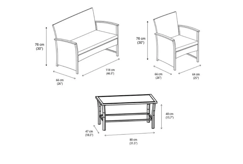 Gerona 4pc Patio Conversation Set - New, On Clearance! image indicator(4)