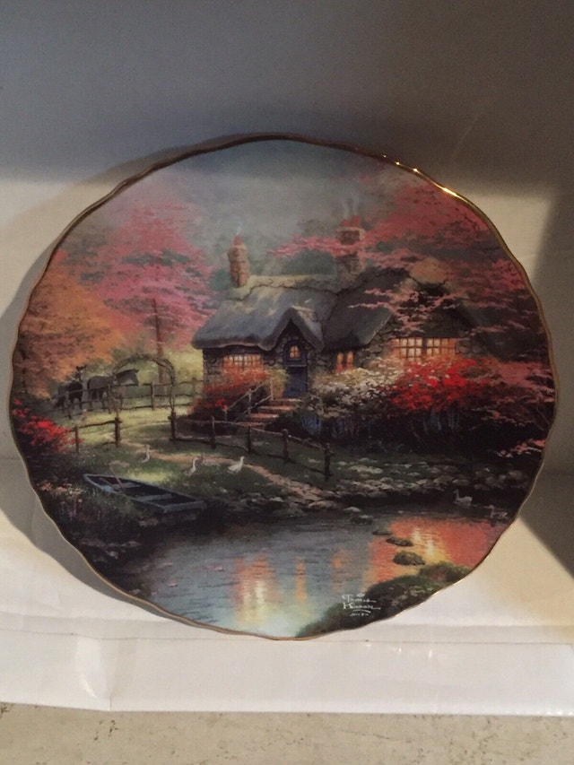 1996 Thomas Kinkade Stepping Stone Cottage Collector Plate - photo 2