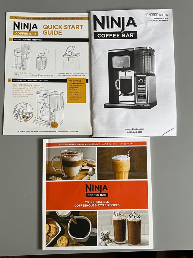 Ninja Coffee Bar CF090C Parts, Manual, Recipes