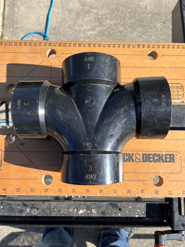 3" Double Sanitary Tee