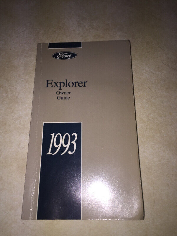 1993 Ford Explorer Owner's Manual - photo 2
