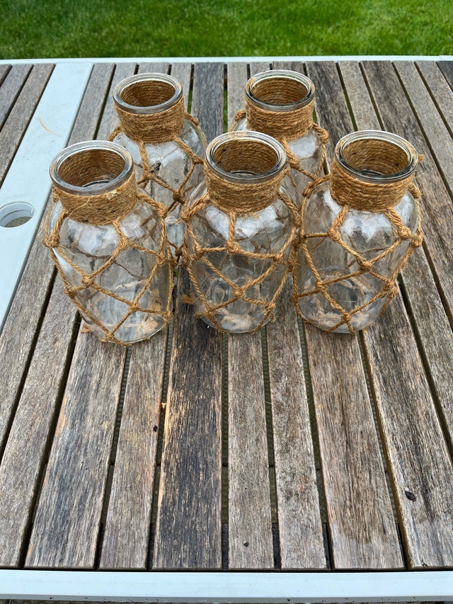 5 Decorative Mason Style Jars - photo 2