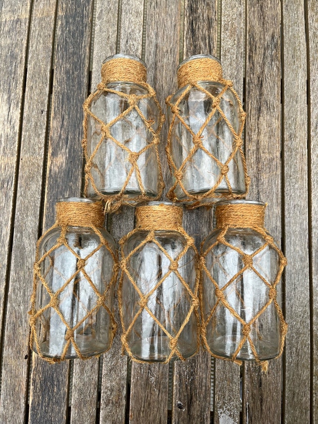 5 Decorative Mason Style Jars - photo 3