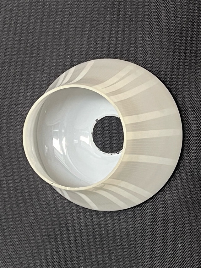 Glass light fixture with brass hardware - photo 4