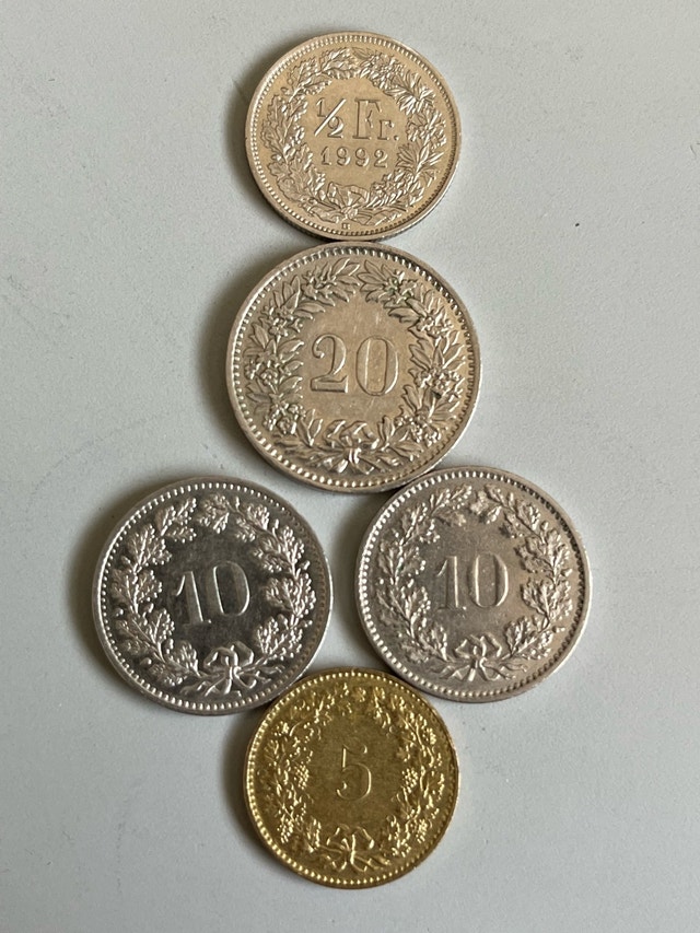 $.95 Swiss Franc Coins