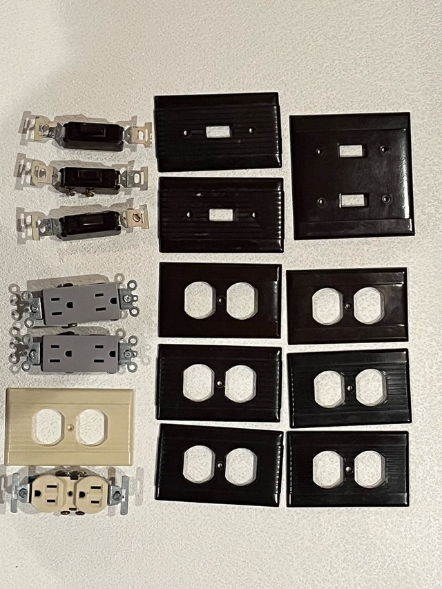 Light switches, outlets, and cover plates