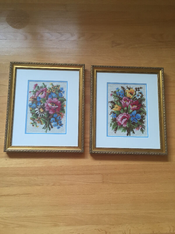 2 Framed Cross Stitch Pictures - photo 3