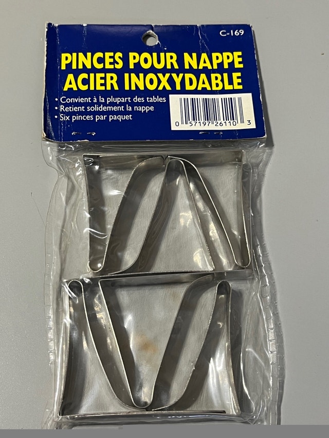 6 Stainless Steel Tablecloth Clamps - photo 2