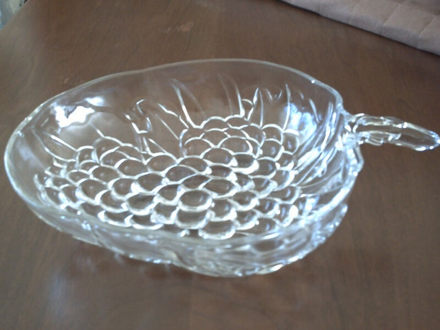 6 Glass Candy Dishes / Strawberry Shaped Dish - photo 4
