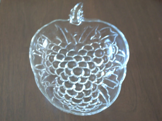 6 Glass Candy Dishes / Strawberry Shaped Dish - photo 5