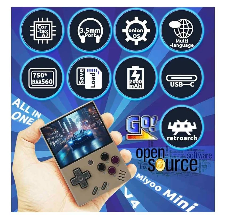 Miyoo Mini V4 OnionOS Handheld Game Console - photo 2