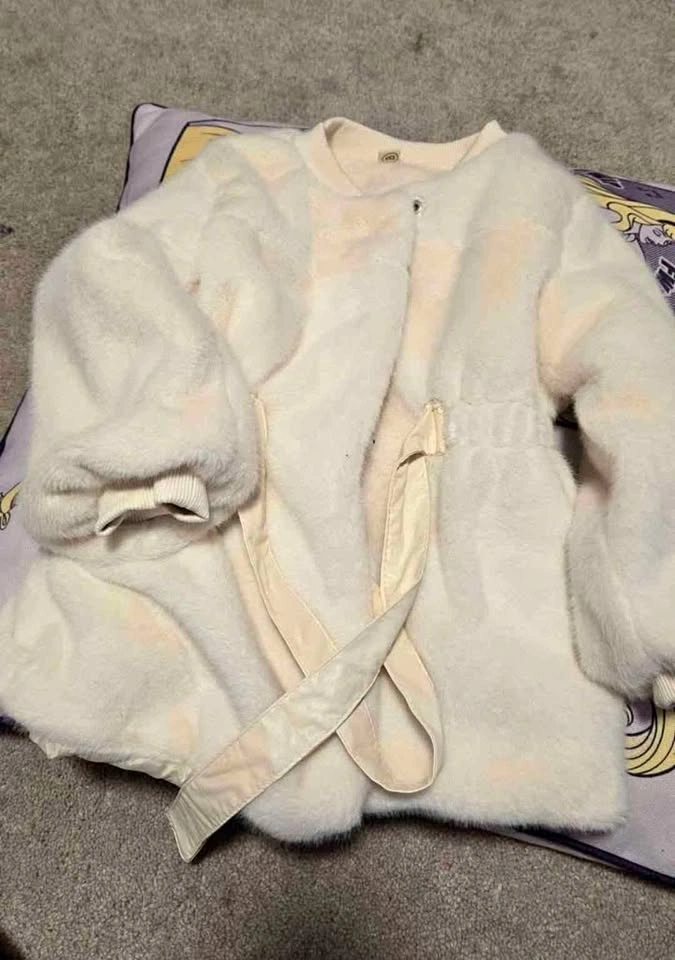 Cream Faux Fur Jacket 24M
