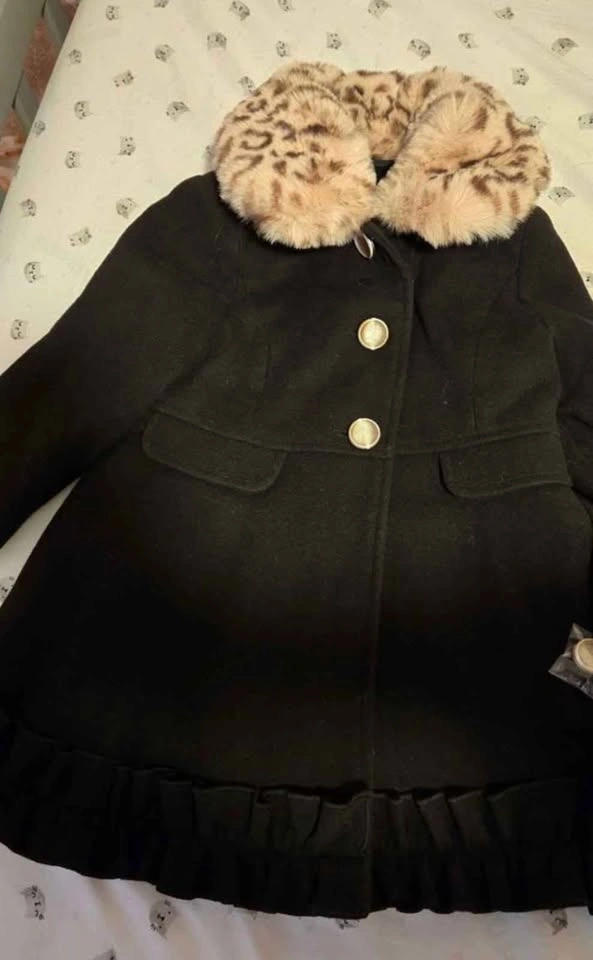 Rothschild Girls Black Faux Fur Coat 2T - photo 2